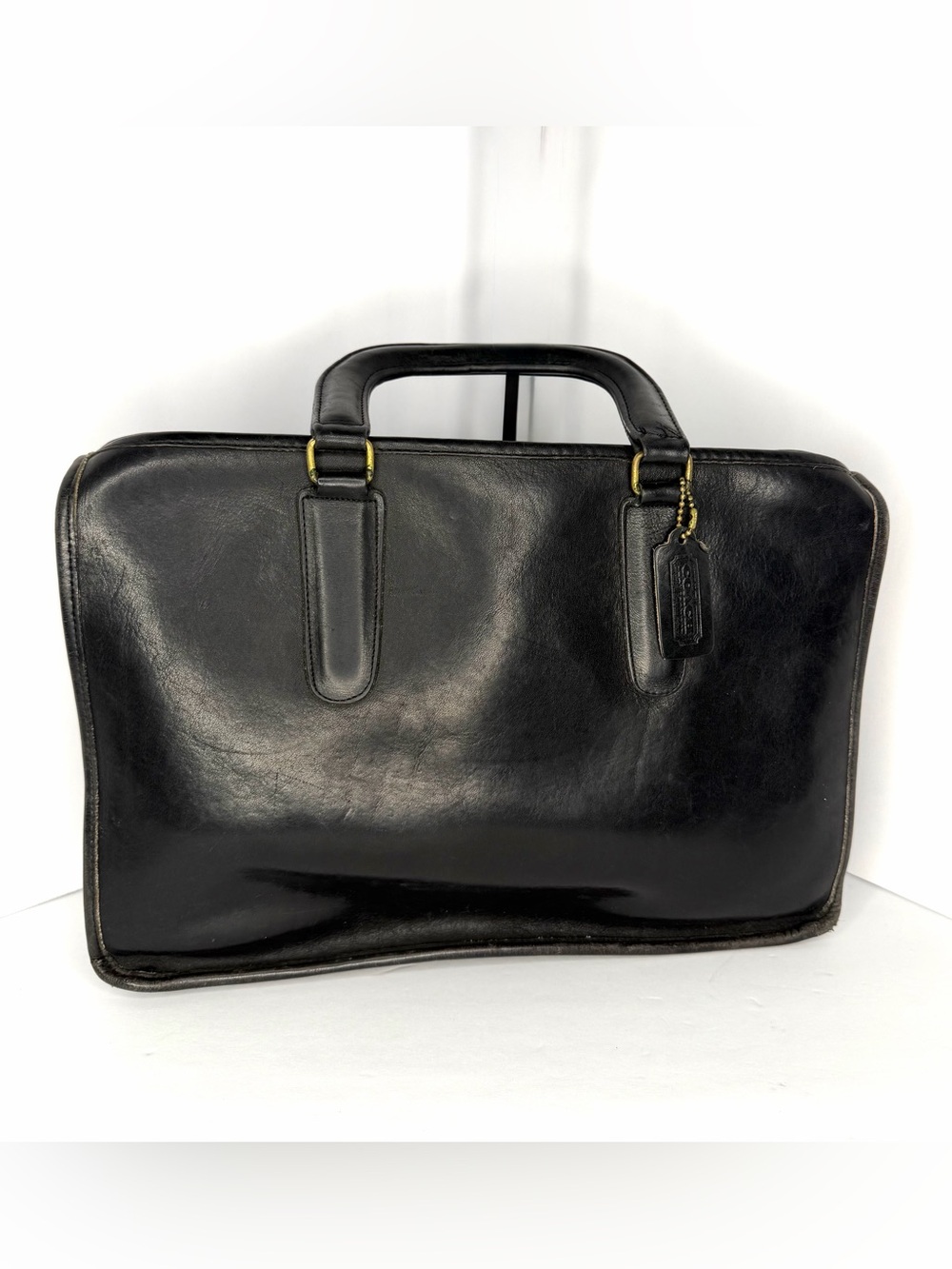 Coach Bonnie Cashin Black Leather Tote Bag / Briefcase /  Portfolio. 363-2606
